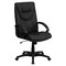Flash Furniture 47&#x22; Black High Back Leather Executive Swivel Office Chair with Arms